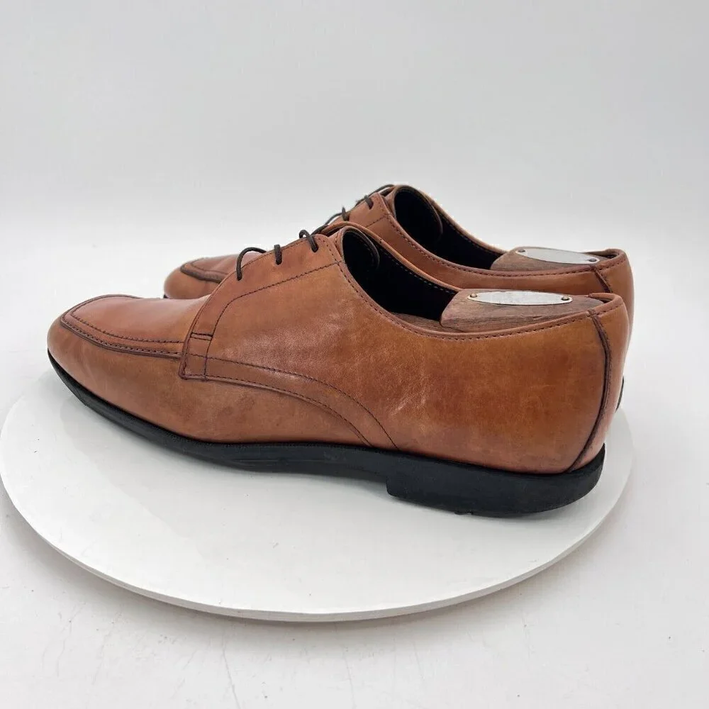 Allen Edmonds Tribeca Men Size 9D Brown Walnut Leather Derby Dress Shoes